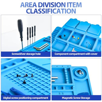 Silicone Soldering Mat, 17.7 x 11.8 in Electronics Repair Mat