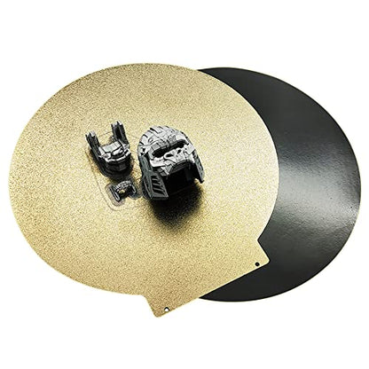 Round 120mm in Diameter Flexible Spring Steel Platform Magnetic Build Plate【Textured Double Sided PEI Sheet】for Monoprice Mini Delta v2 3D Printer - size: r120x120mm