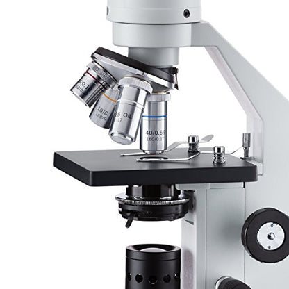 AmScope M500B-LED Cordless Monocular Compound Microscope, WF10x and WF20x
