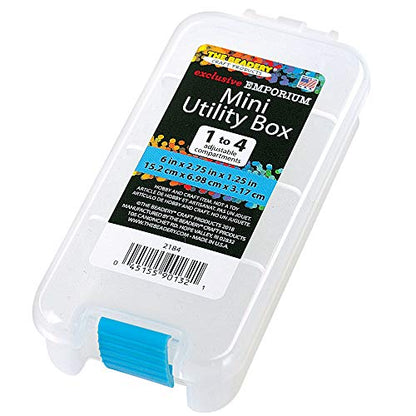 The Beadery Mini Utility Box Storage Container, clear