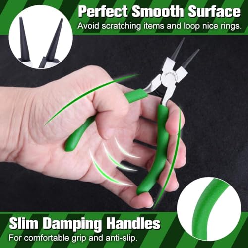 SPEEDWOX 4.5" Mini Round Nose Pliers, Thin Jaw Wire Looping for Jewelry - style: Round Nose Pliers