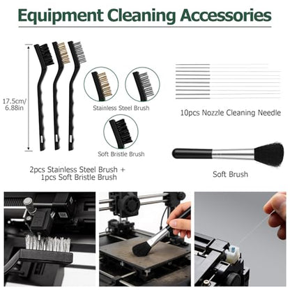 JiGiU 120Pcs 3D Printer Tools Kit with Storage Case, 3D Printer Accessories