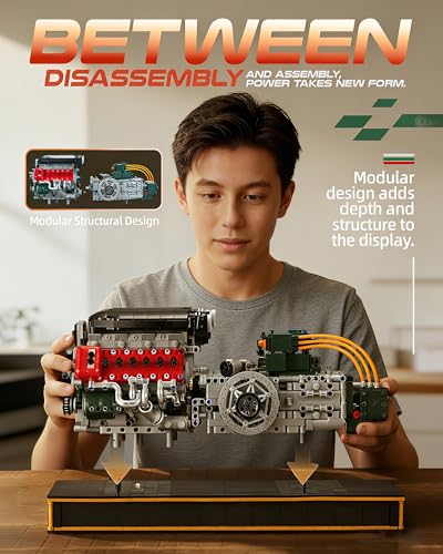 V12 Engine Model Kit That Runs, Build Your Own Mechanical Building Set