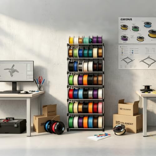 3D Printer Filament Storage Rack – Easy Install （7Tier）