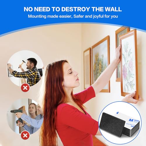 Double Sided Adhesive Tape Pads Heavy Duty, Mounting Tape,48Pcs 3mm Thickness Pre-Cut Foam Tape,Super-Sticky Black Strong Pads Rectangle Shape Waterproof for Walls Picture, Car, Home, Office - color: Black