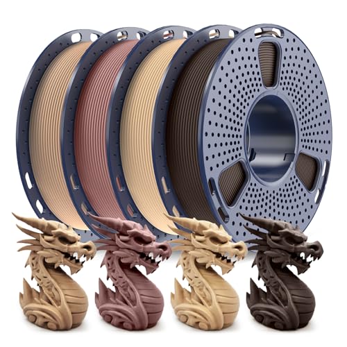 SUNLU Wood PLA Filament 1.75mm, 250g Spool Bundle, 3D Printer Filament - color: Pla Bundle-250gx4-2230027