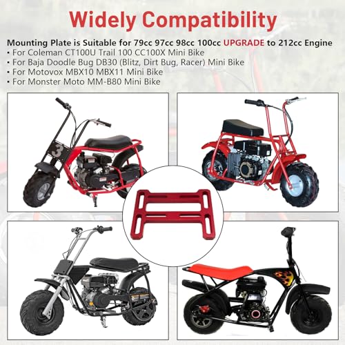 Motor Engine Mounting Plate Light Weight for Predator 212cc Engine - size: Red, style: Lightweight