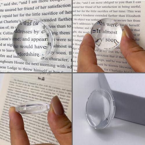 Double Convex Lens - 34mm Diameter, 32mm Focal Length, Optical biconvex Lens for Physics Experiments, Photography, Magnifying, and DIY Projects - Pack of 2pcs (33.7mm x H13.3mm x F32) - size: 33.7mm x H13.3mm x F32