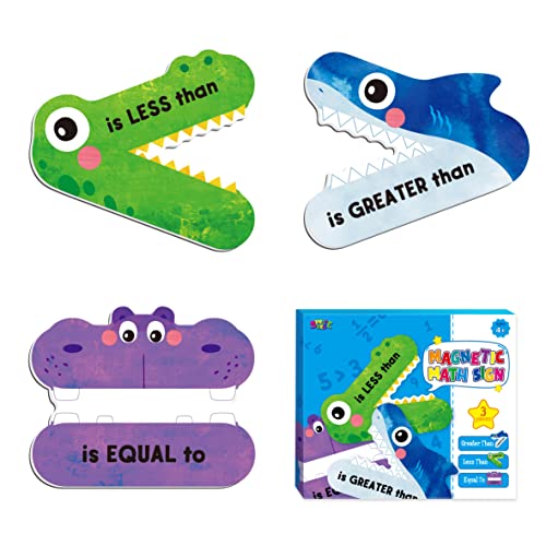 3 Magnetic Math Signs - Greater Than/Less Than/Equal to Math Demonstration Tool for Teacher, School & Classroom Supplies - style: 3 Magnetic Math Signs
