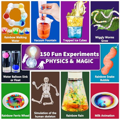 UNGLINGA 150 Experiments Science Kits for Kids Boys Girls, S.T.E.M Kit Toys - style: science kit with 150 experiments