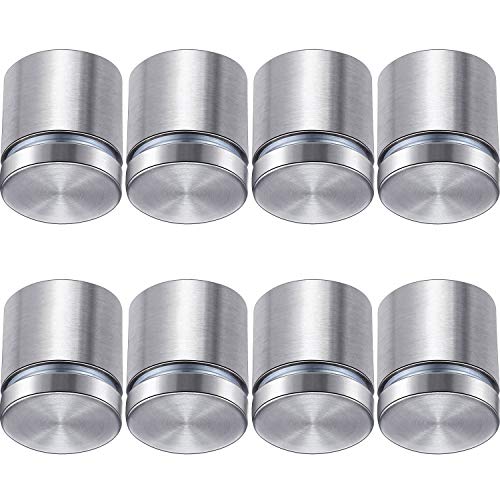 Pelopy 8 Pcs Sign Standoff Screw Wall Mounts, 1 X 1 Inch,Silver - color: Silver, size: 1 x 1 Inch