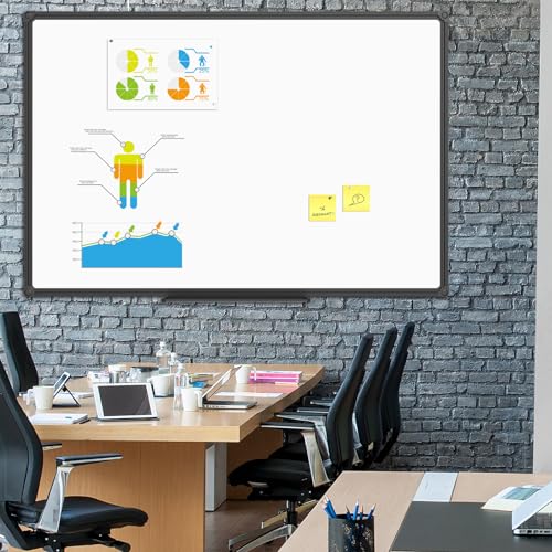 JILoffice Magnetic Whiteboard/White Board, Dry Erase Board 48 x 36 Inch - color: Black, size: 48"W x 36"H