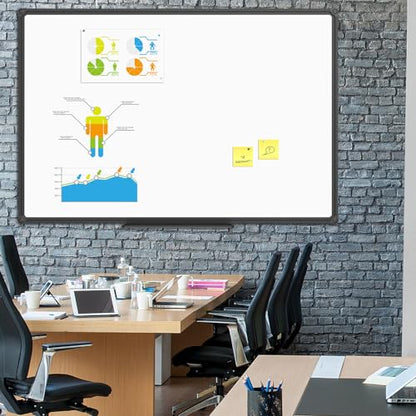 JILoffice Magnetic Whiteboard/White Board, Dry Erase Board 48 x 36 Inch - color: Black, size: 48"W x 36"H