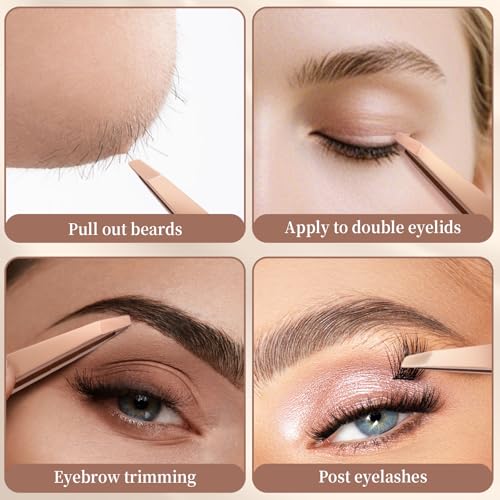 Stainless Steel Tweezer for Eyebrows - style: Professional