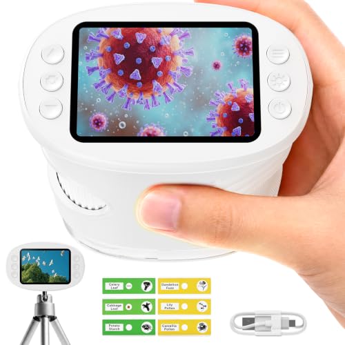 1000X Handheld Digital Microscope for Kids: Pocket Microscope for Stem Toy - color: White