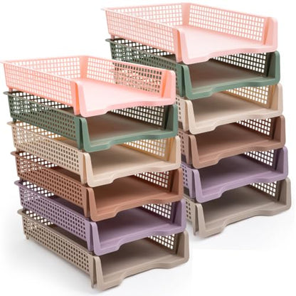 Geetery Turn in Trays Classroom, Terrazzo Color, Set of 12 - color: Terrazzo Color