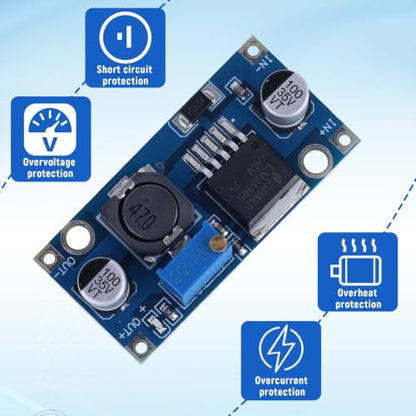 10Pcs DC to DC Buck Converter for LM2596, 3-40V to 1.25-35V
