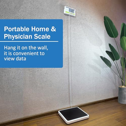 Physician Scale(660 lb) ，Medical Floor Scale for Body Weight，KG/LB/LB:OZ Three Units, 12.5" x 12.9" Platform， Heavy Duty Medical Grade Physician Scale in Home, Hospital and Weight Loss