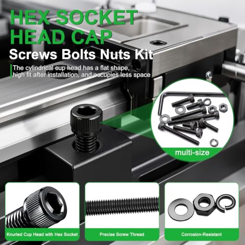 Twidec/1015PCS M3 Screws Assortment Kit,Hex Socket Cap Head Screws - color: 1015PCS