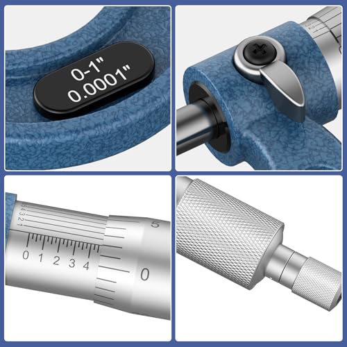 HDLNKAK Vernier Caliper 0.001"with Micrometer 0.001", Stainless Steel Ruler
