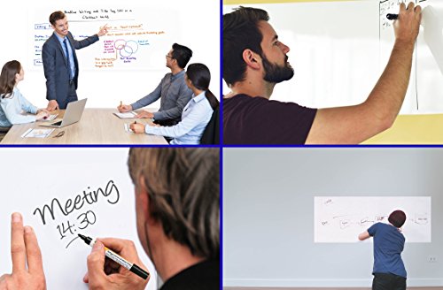 Dry Erase Board with Adhesive Back - White Board Dry Erase Vinyl Wall Decals-Stain Resistant & Portable Dry Erase White Board Magnetic Receptive,for Notes & Memos for Kitchen Home & Office(2 ft x 5ft) - size: 2 ft x 5 ft