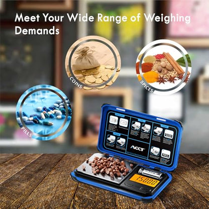 Precision Pocket Scale, 200gx0.01g Jewelry gram Scale - color: Blue
