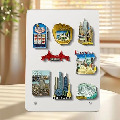 4 Pack Magnetic Board - White Magnet Display Stand - color: White-vertical