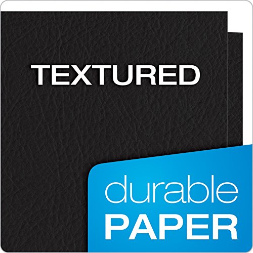 Oxford Twin-Pocket Folders,Textured Paper,Letter Size,Black,Holds 100 Sheets,Box of 25 (57506EE),8-1/2 x 11,(Pack of 5) - color: Black, size: 25 Count (Pack of 5)
