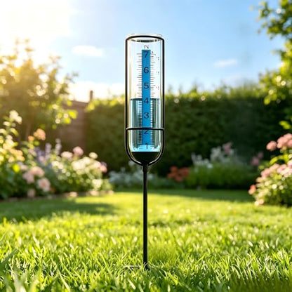 Rain Gauge Outdoor easy read: large number readable from 10 feet