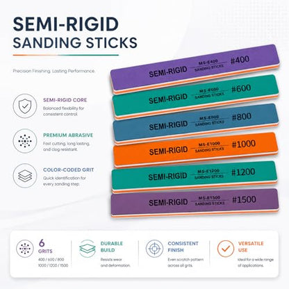 6 Pcs Polishing Sanding Sticks for Plastic Models Gundam Crafts Repairing