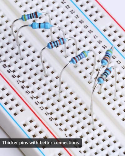 ELEGOO 525pcs Resistor Kit and 120pcs Dupont Wires, for Breadboard Circuits, Prototyping, STEM Labs and Electronics Practice