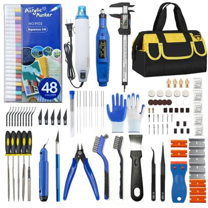 147PCS 3D Printer Tools Kits 3D Printer Accessory Tool Bag Wide Mouth Open
