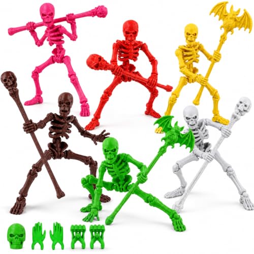 Celltestria Halloween 6PCS 3D Printed Skeleton T13 Action Figures Set - style: T13 Skeleton