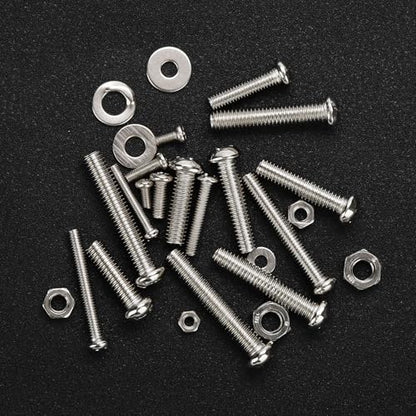 351Pcs Machine Screws Assortment Kit,#6-32#8-32#10-24 Stainless Steel Screws Set with Nuts Bolts and Flat Washers, for Electronics Furniture Automotive Repair & DIY Projects