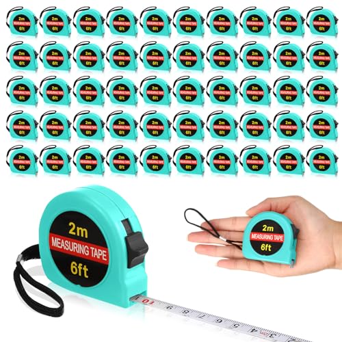 Copkim 50 Pcs 6 Ft Mini Tape Measures, Retractable, Metric and Inch, Green - color: Green