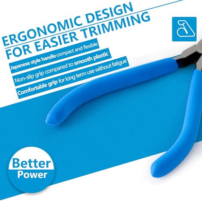 5" Needle Nose Pliers and Flush Cutters Set, 2-Piece Precision Pliers Set, Ultra-Sharp Crafts Diagonal Wire Cutters, Long Nose Pliers for Wire Cutting, Electronics Repair, Craft DIY, Home Use - size: B06/ 013-2Pack