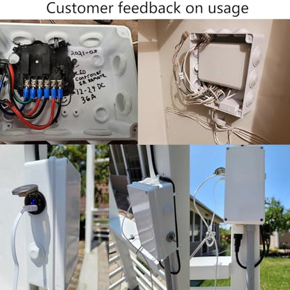 Outdoor Waterproof Box,Junction Box Reserved Holes IP65 ABS Plastic Electrical Boxes Power Cord Enclosure Project Box Black Outer Size 3.9 x 3.9 x 2.8 inch(100x100x70mm) - size: 3.9" x 3.9" x 2.8"