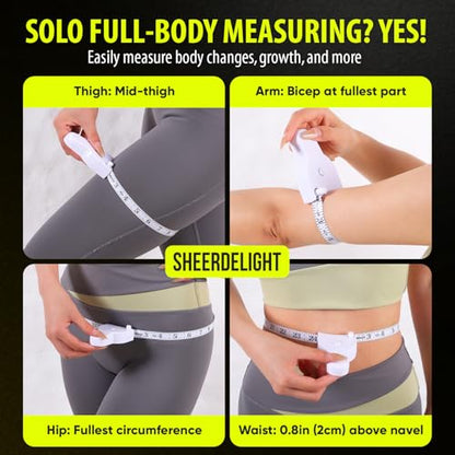 SheerDelight Body Measuring Tape, 2 Pack Retractable Body Tape Measure