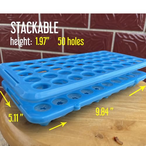 Detachable 5 ml 10 ml 15ml Plastic Test Tube Rack Storage Holder, Holds 50 Vials