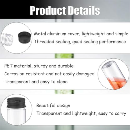 Test Tube, 36 Pack 3.7 Oz Plastic Test Tubes Plastic Tubes with Caps Clear Plastic Test Tubes, Plastic Tubes for Storage Clear Test Tubes with Lids for Bath Salt, Candy, Party, Plants (Black) - color: Black