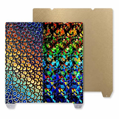 2 Pack 235x235mm Holographic Build Plate and Textured PEI Sheet for K1/K1C - size: 235x235mm-2pcs