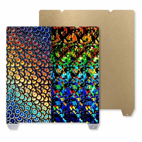 2 Pack 235x235mm Holographic Build Plate and Textured PEI Sheet for K1/K1C - size: 235x235mm-2pcs