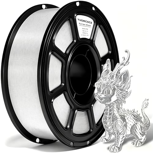 Silk PLA Filament 1.75mm,3D Printer Filament with a Metallic Glossy Finish, Dimensional Accuracy +/- 0.02 mm, 1kg Spool(2.2lbs) Fits for Most FDM 3D (A-Silk Silver Pla) - color: A-silk Silver Pla