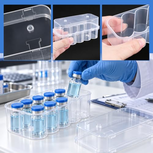 10-Pack 10mL Vial Storage Case, 10-Slot Insulin & GLP-1 Organizer - size: 10ml 10-slot 10pcs