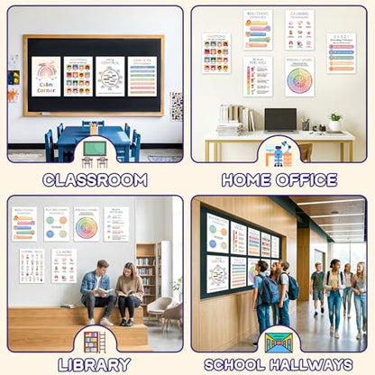 KIDS KING 12 Learning Posters - Mental Health (10"x14") - color: Mental Health
