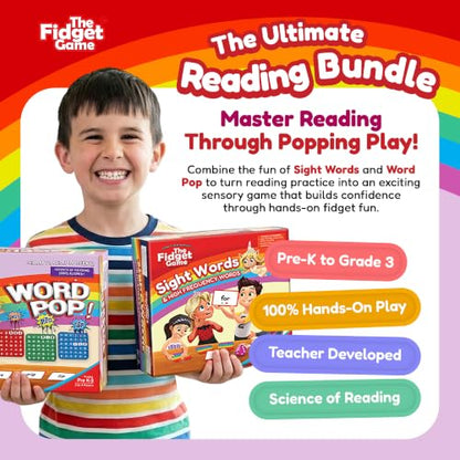 The Fidget Game Ultimate Reading Bundle - Flashcards and Pop Fidget Toys