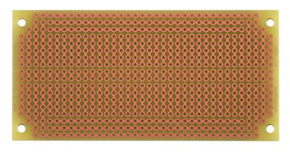 SB404 Solderable PC BreadBoard, 1 Sided PCB, Matches BB400 breadboards with Power Rails, 3.75 x 1.85in (95.3 x 47.0mm)