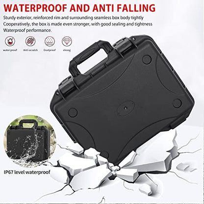 TORIBIO Hard Carrying Case with Foam Shockproof Storage 17.5"x10.5"x4.7" - size: 17" x 10.3" x 4.7"