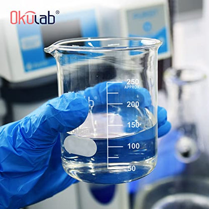 Glass Beaker, Graduated 3.3 Borosilicate Glass Beaker Set, 12pcs of 200ml Low Form Beakersfor Lab, Classroom, Craft, Kitchen,BKLG200A12 - style: Vol.200ml, Case of 12