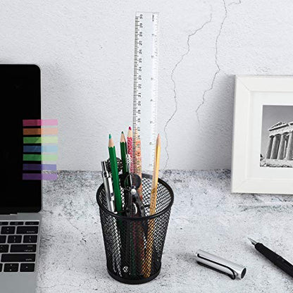 Eboot 50 Pack 12 in Clear Plastic Rulers Bulk for Classroom, School, Office - color: Clear